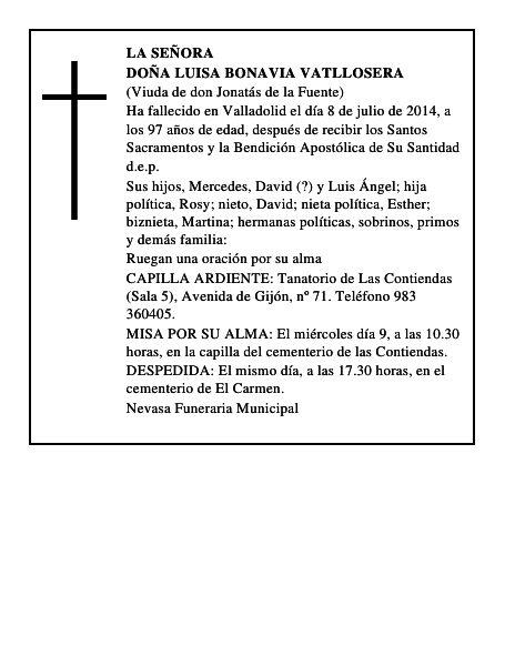 Doña Luisa Bonavia Vatllosera