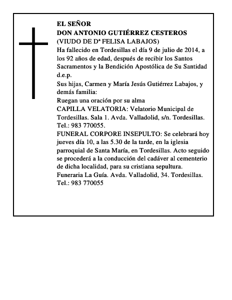 Don Antonio Gutiérrez Cesteros
