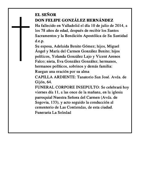 Don Felipe González Hernández