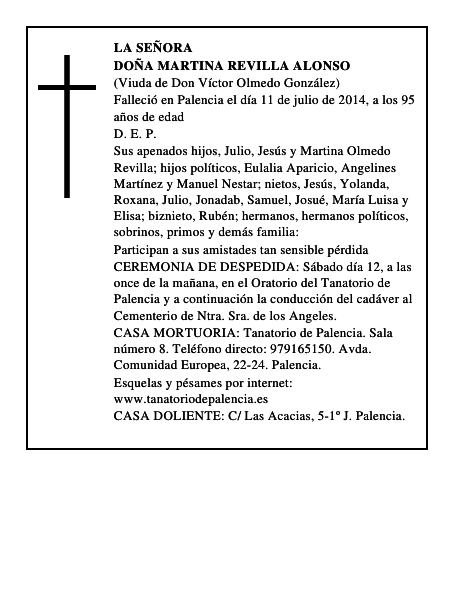 Doña Martina Revilla Alonso