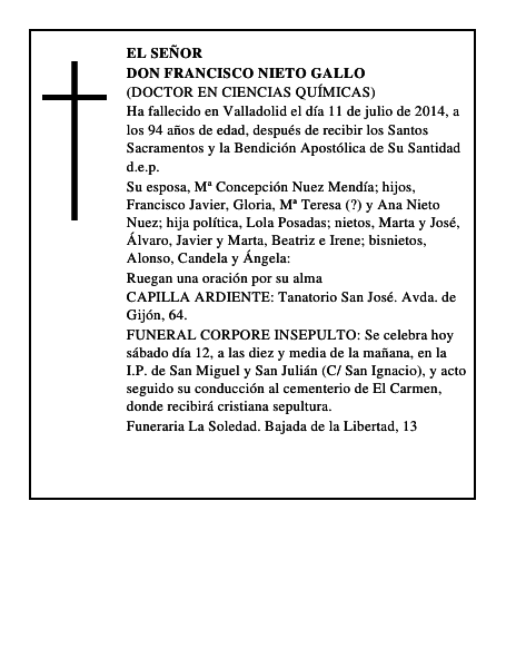 Don Francisco Nieto Gallo