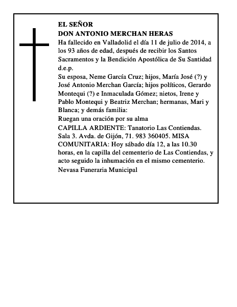 Don Antonio Merchan Heras