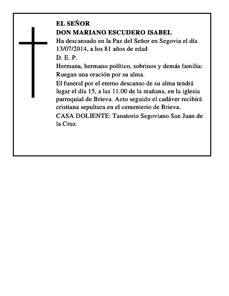 Don Mariano Escudero Isabel