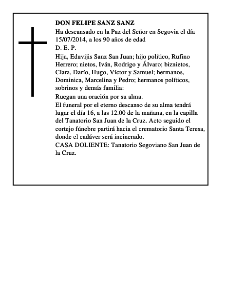 Don Felipe Sanz Sanz