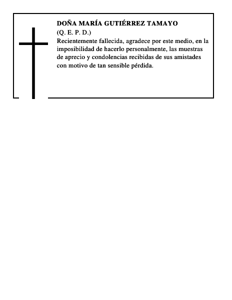 Doña María Gutiérrez Tamayo