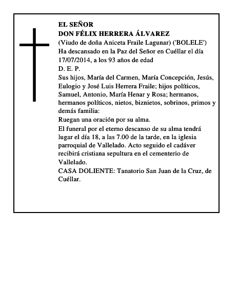 Don Félix Herrera Álvarez