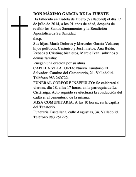 Don Máximo García de la Fuente