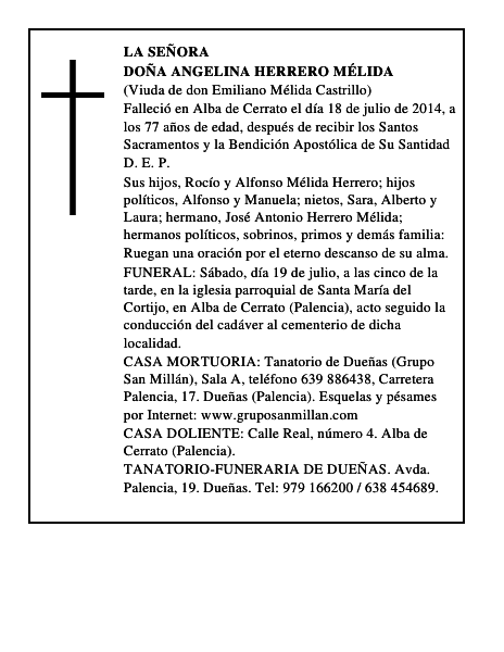 Doña Angelina Herrero Mélida