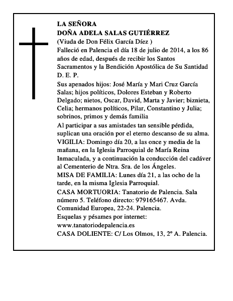Doña Adela Salas Gutiérrez