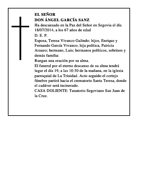 Don Ángel García Sanz
