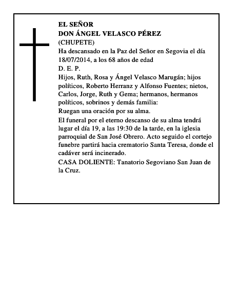 Don Ángel Velasco Pérez