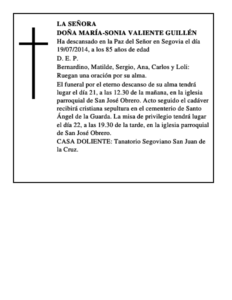 Doña María-Sonia Valiente Guillén