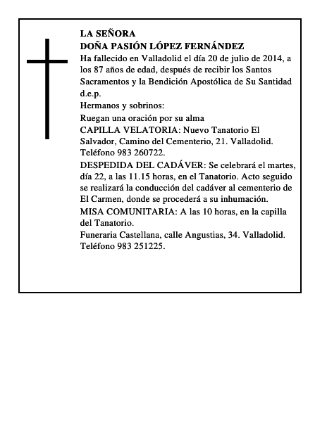 Doña Pasión López Fernández