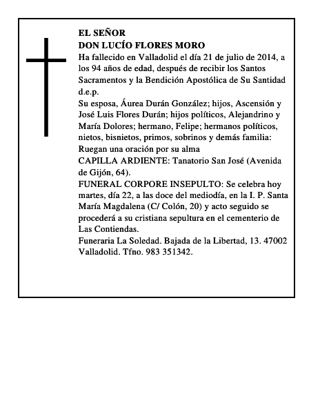 Don Lucío Flores Moro