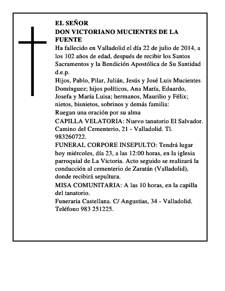 Don Victoriano Mucientes de la Fuente