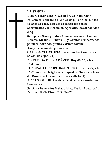 Doña Francisca García Cuadrado