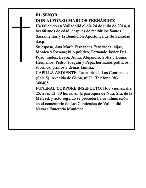 Don Alfonso Marcos Fernández