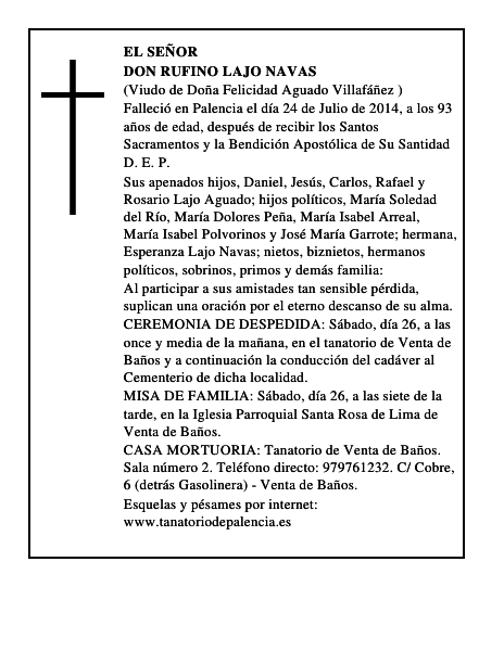 Don Rufino Lajo Navas