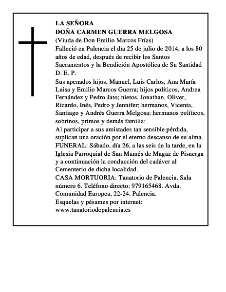 Doña Carmen Guerra Melgosa