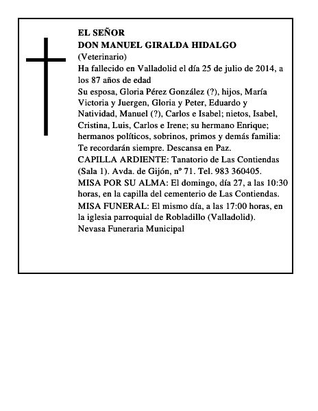 Don Manuel Giralda Hidalgo