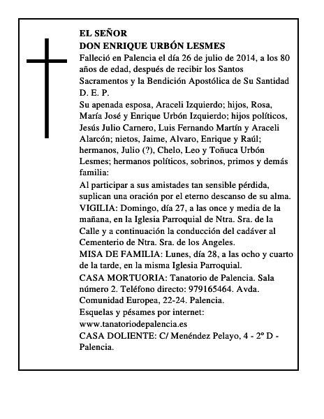 Don Enrique Urbón Lesmes