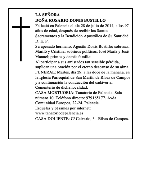 Doña Rosario Donis Bustillo