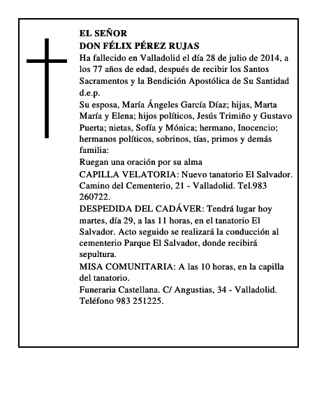 Don Félix Pérez Rujas