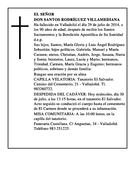 Don Santos Rodríguez Villamediana