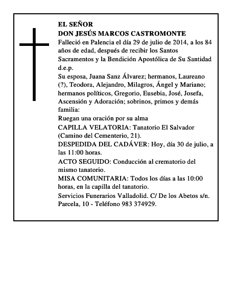 Don Jesús Marcos Castromonte