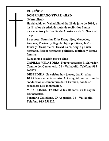 Don Mariano Vivar Abad