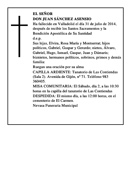 Don Juan Sánchez Asensio
