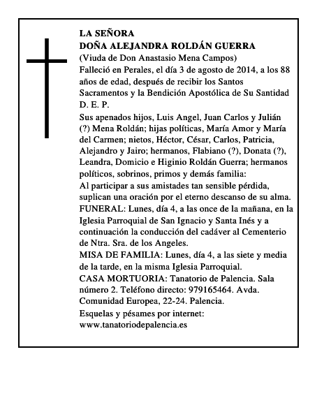 Doña Alejandra Roldán Guerra