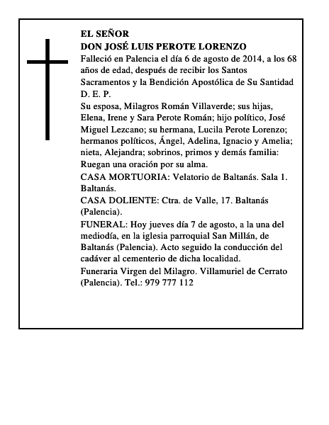 Don José Luis Perote Lorenzo
