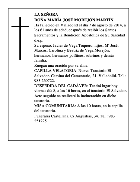 Doña María José Morejón Martín