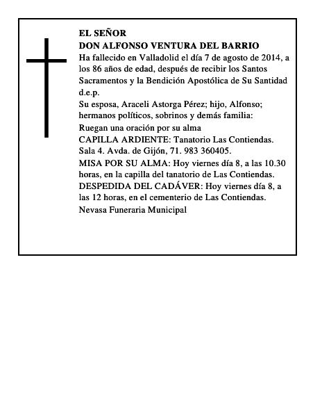 Don Alfonso Ventura del Barrio