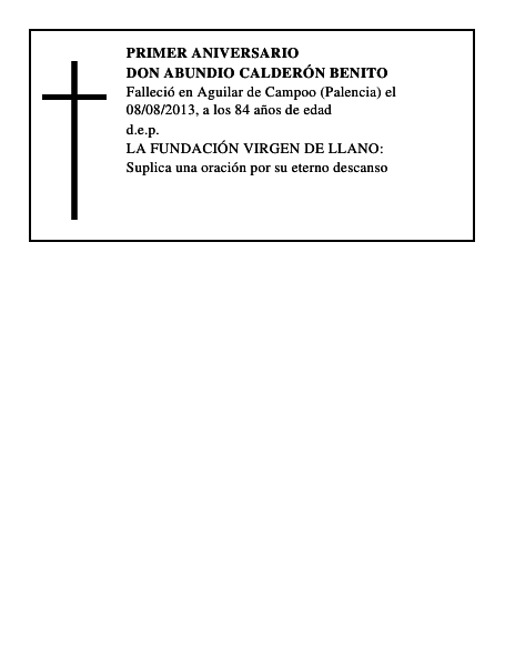 Don Abundio Calderón Benito