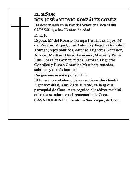 Don José Antonio González Gómez