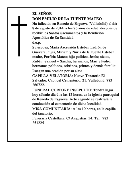Don Emilio de la Fuente Mateo
