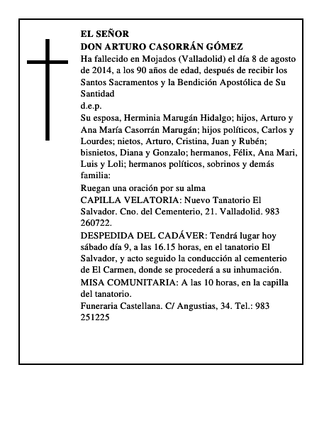 Don Arturo Casorrán Gómez