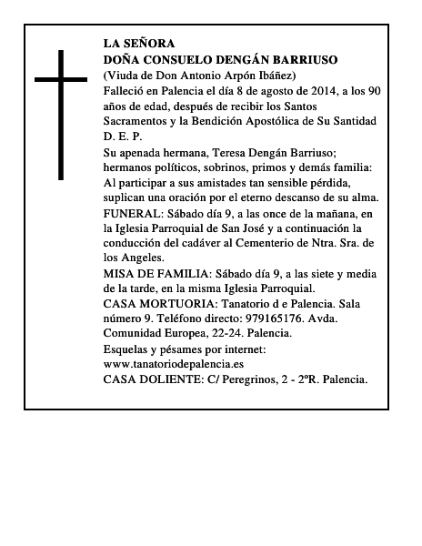 Doña Consuelo Dengán Barriuso
