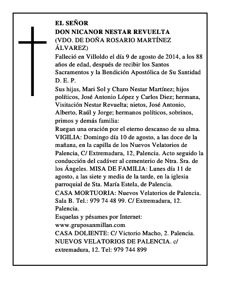 Don Nicanor Nestar Revuelta