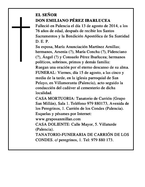 Don Emiliano Pérez Ibarlucea