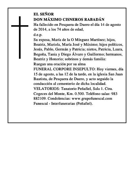 Don Máximo Cisneros Rabadán