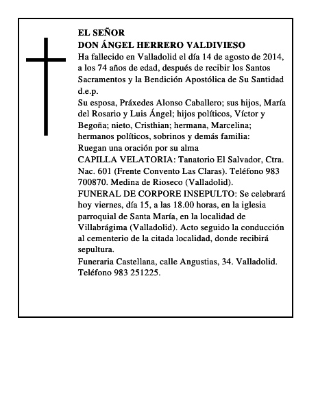 Don Ángel Herrero Valdivieso