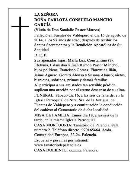 Doña Carlota Consuelo Mancho García