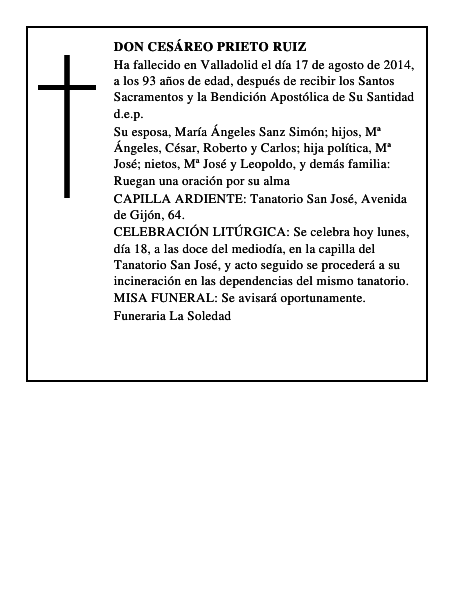 Don Cesáreo Prieto Ruiz