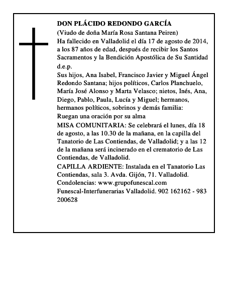 Don Plácido Redondo García