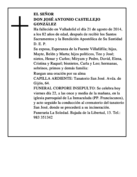 Don José Antonio Castillejo González