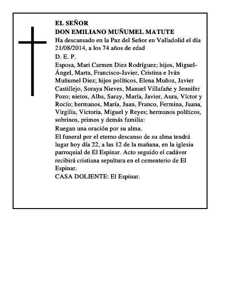 Don Emiliano Muñumel Matute