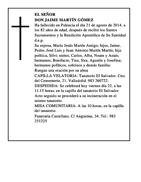 Don Jaime Martín Gómez